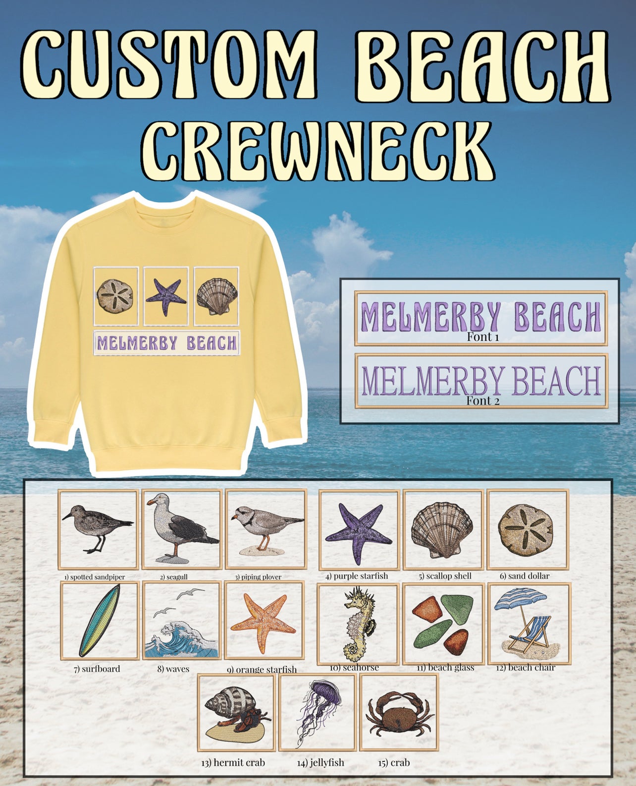 CREATE YOUR OWN BEACH CREWNECK