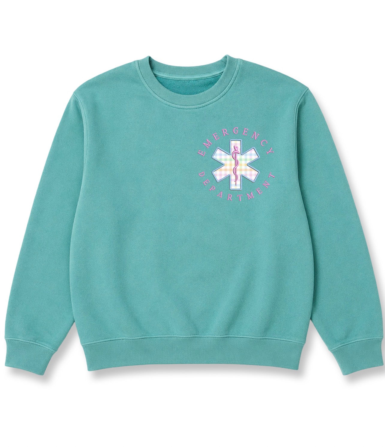 PRE-ORDER ER GINGHAM CREWNECK