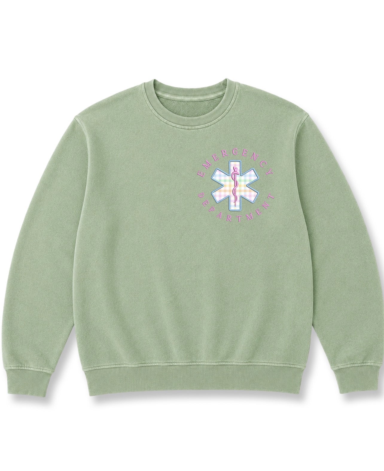 PRE-ORDER ER GINGHAM CREWNECK