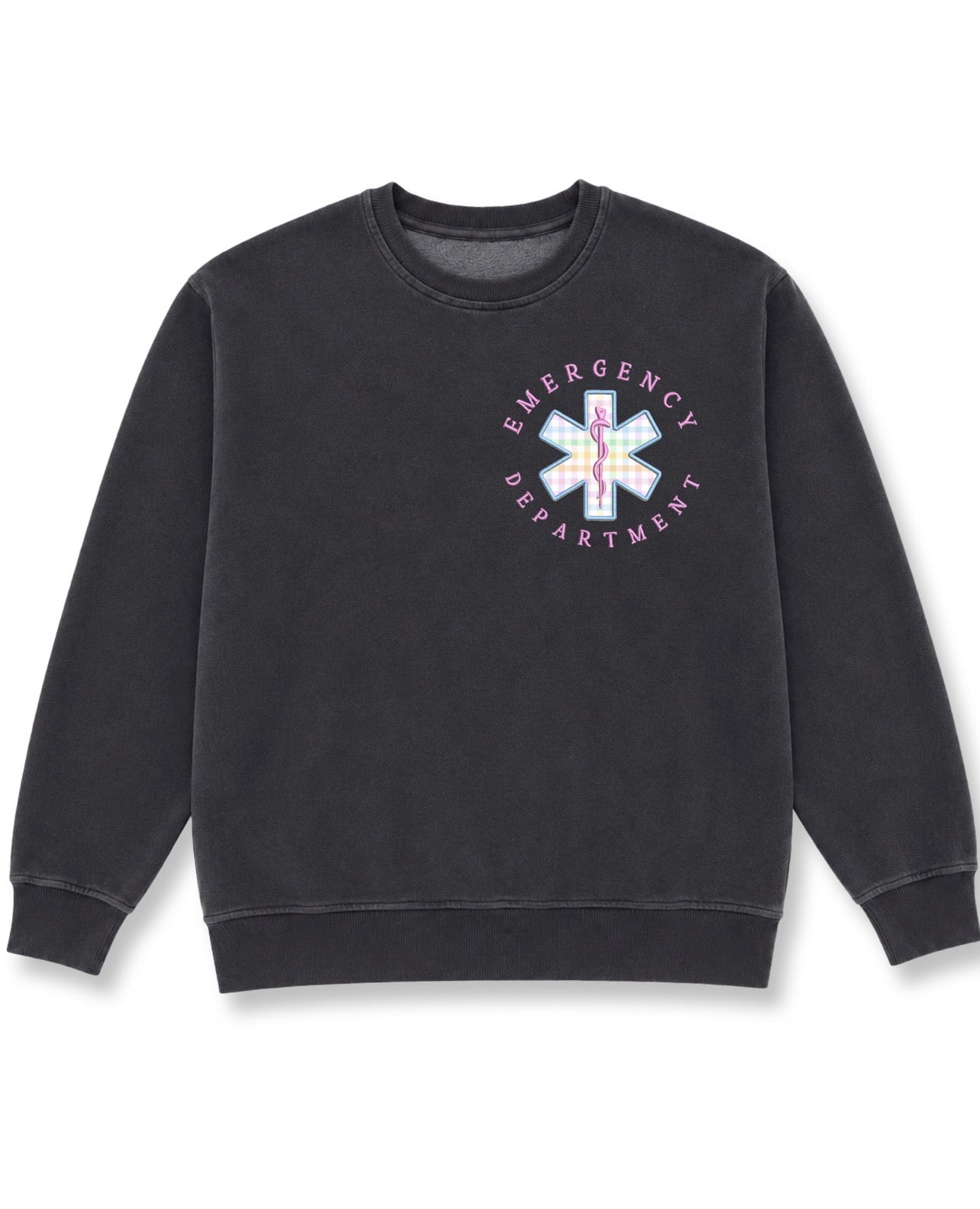 PRE-ORDER ER GINGHAM CREWNECK