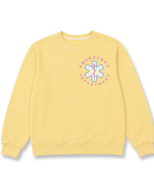 PRE-ORDER ER GINGHAM CREWNECK