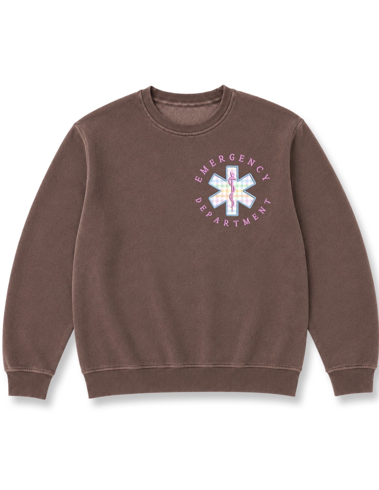 PRE-ORDER ER GINGHAM CREWNECK