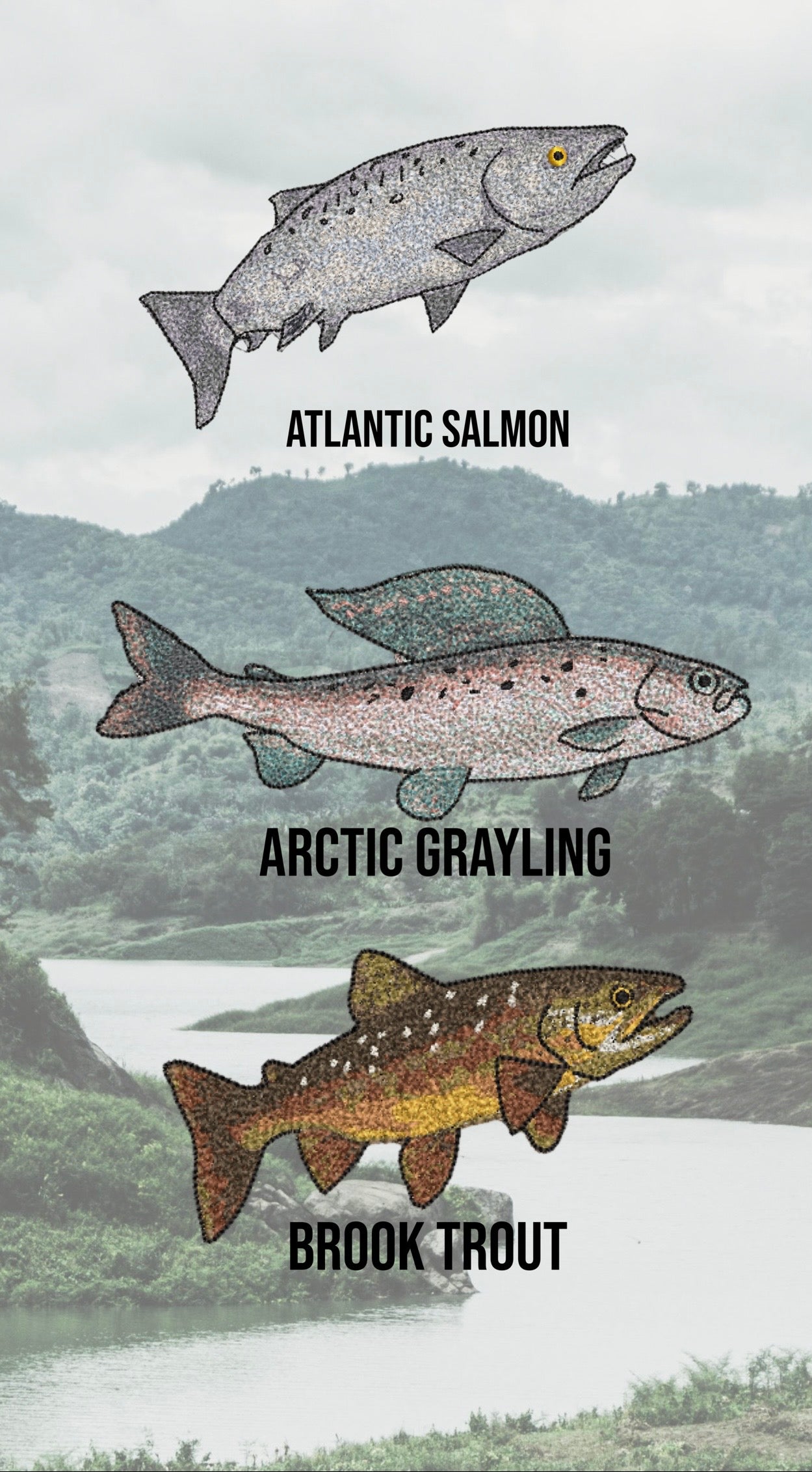 PRE-ORDER Custom Fly fishing Crewneck Garment Dyed