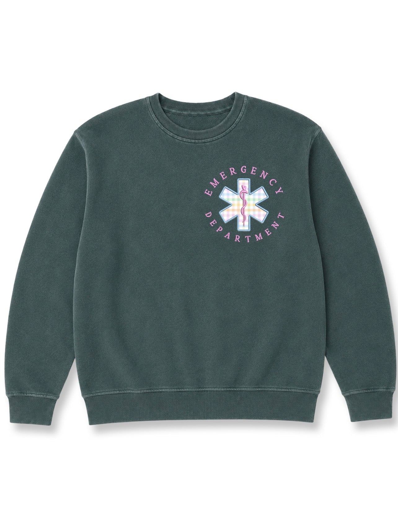 PRE-ORDER ER GINGHAM CREWNECK