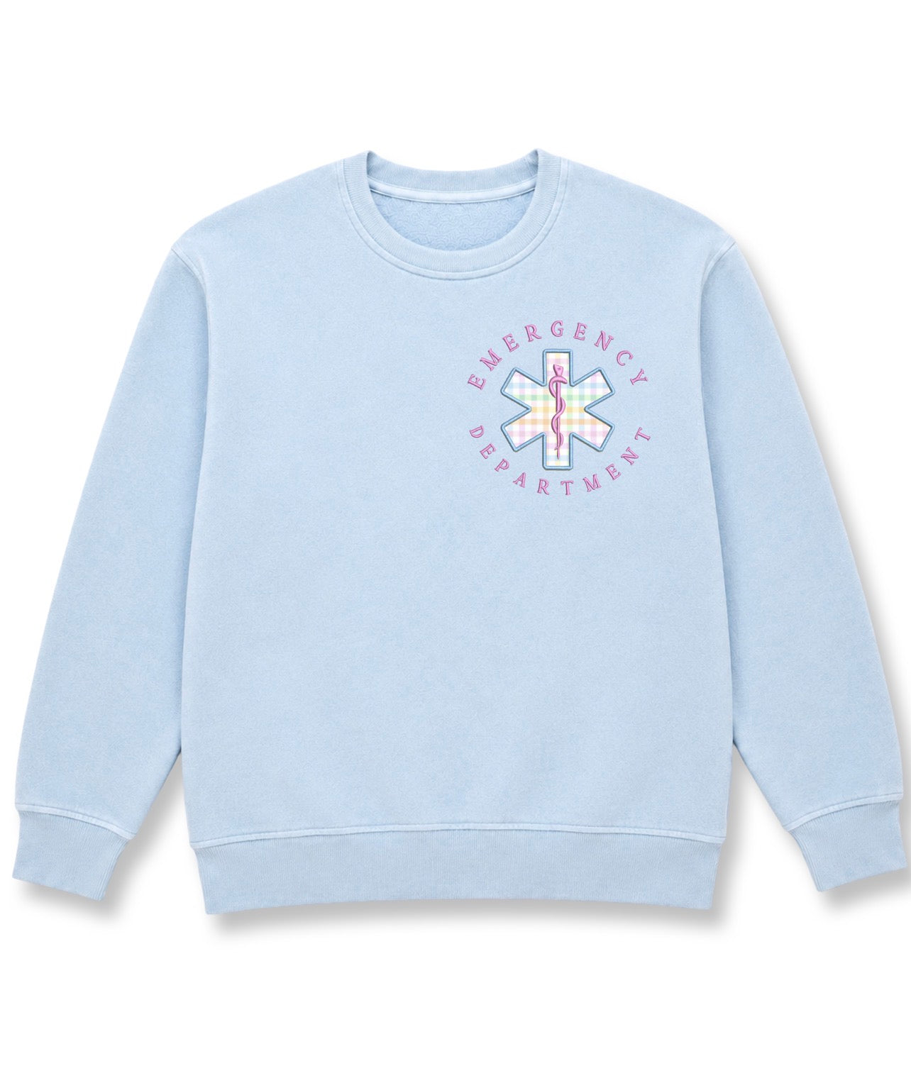 PRE-ORDER ER GINGHAM CREWNECK