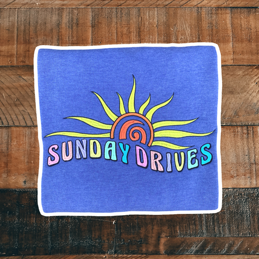 SUNNY SUNDAY DRIVES CREWNECK RAINBOW