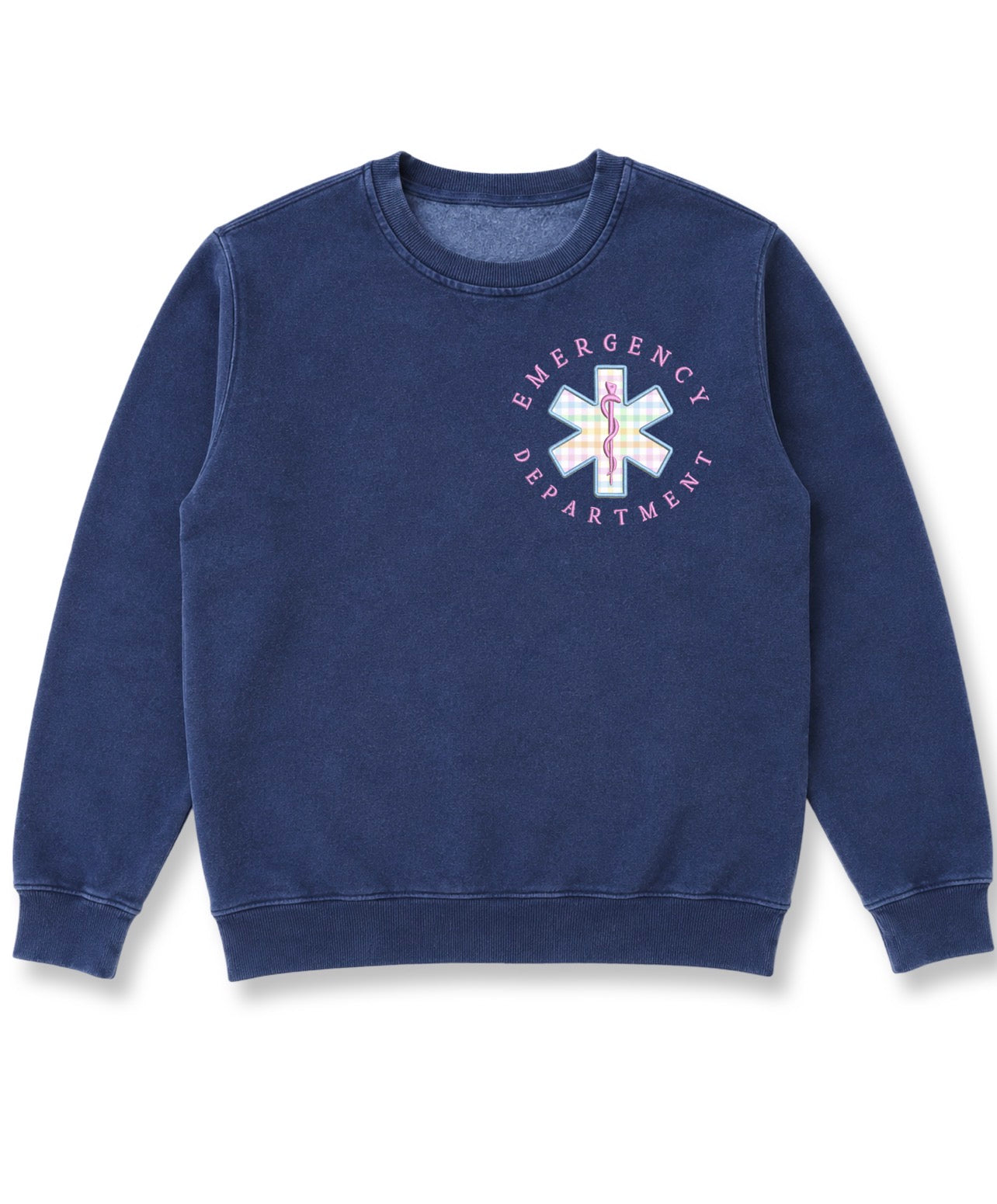 PRE-ORDER ER GINGHAM CREWNECK