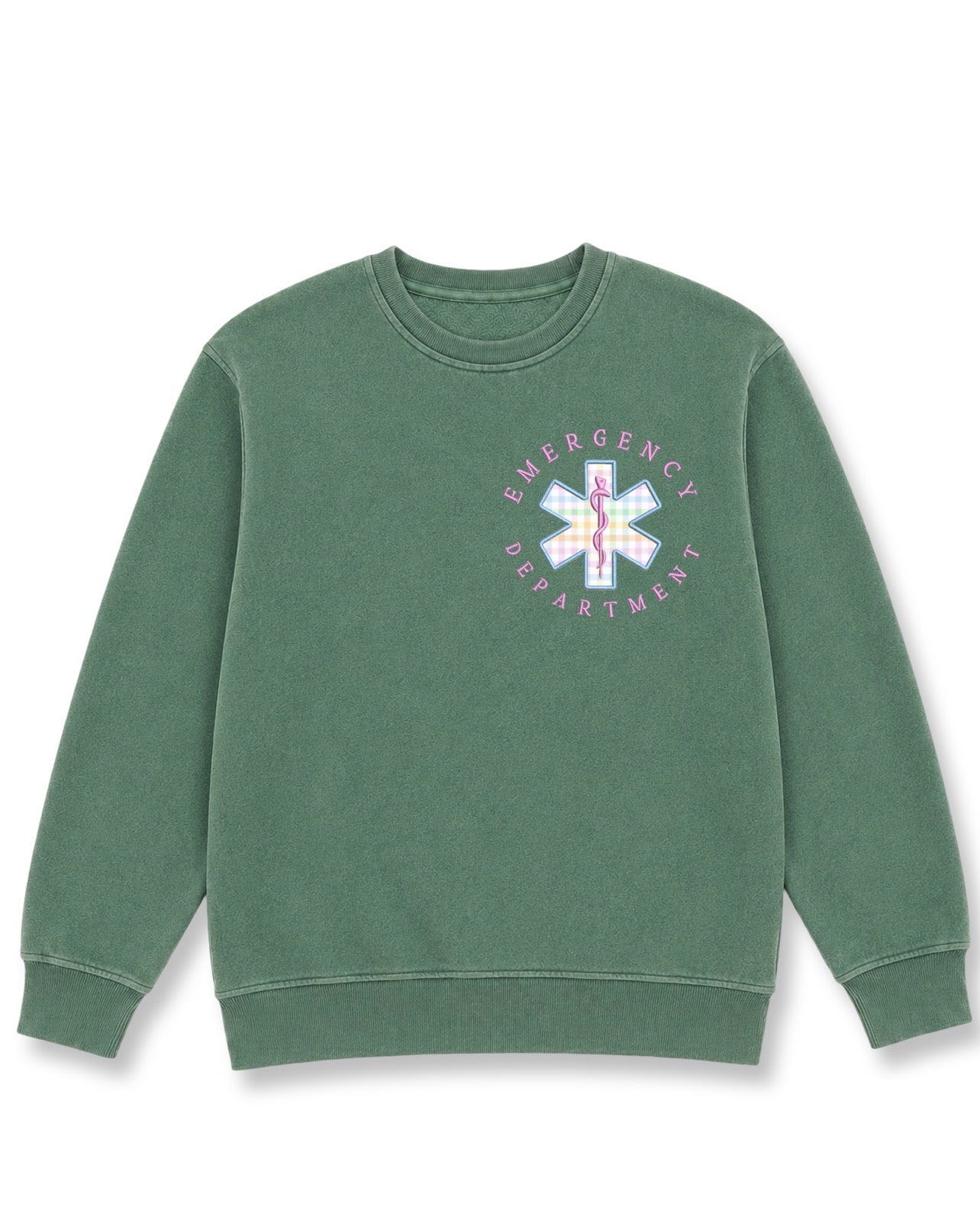 PRE-ORDER ER GINGHAM CREWNECK