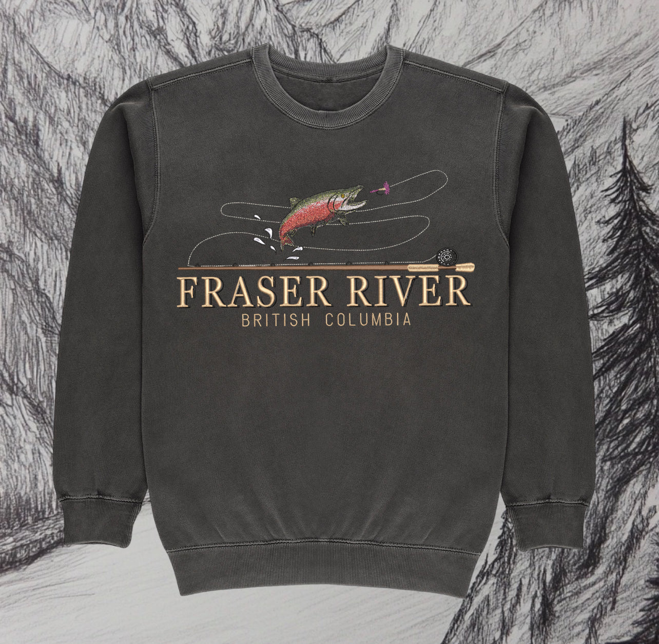 PRE-ORDER FRASER RIVER SOCKEYE SALMON HEAVY WEIGHT PIGMENT DYED