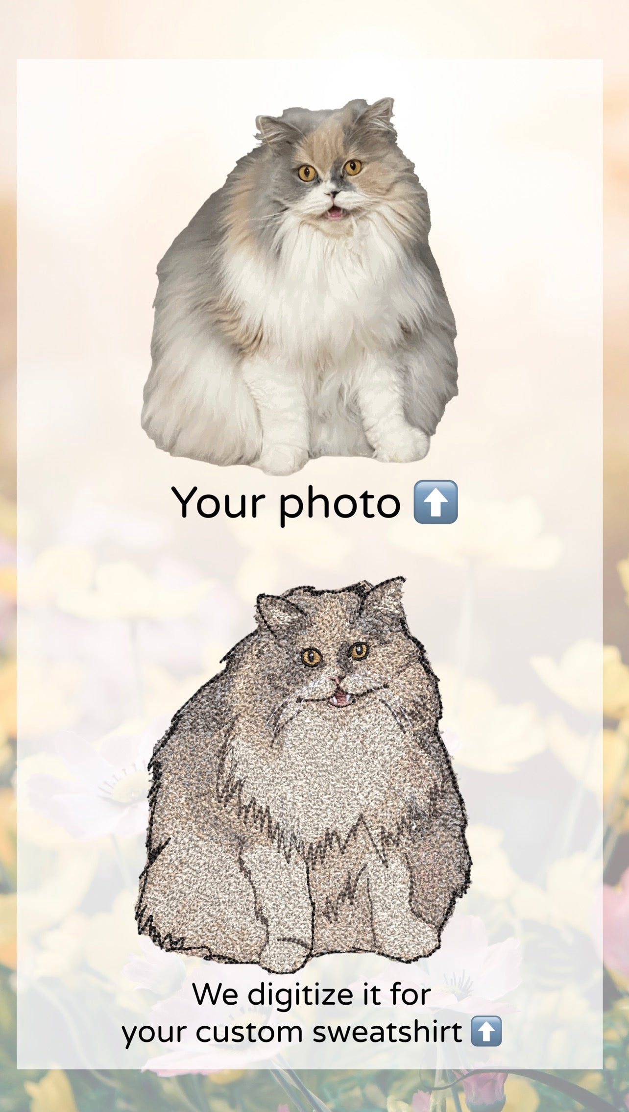 PRE-ORDER CUSTOM CAT SWEATSHIRT HEAVY WEIGHT