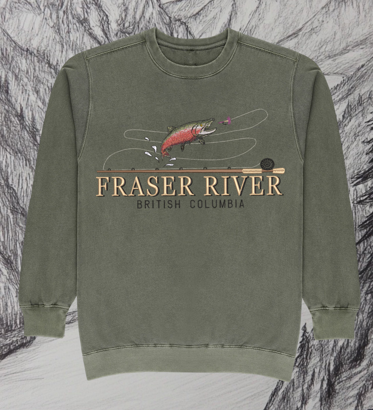 PRE-ORDER FRASER RIVER SOCKEYE SALMON HEAVY WEIGHT PIGMENT DYED