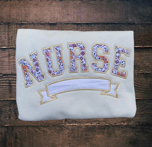 PRE ORDER NURSE PATTERNED APPLIQUÉ