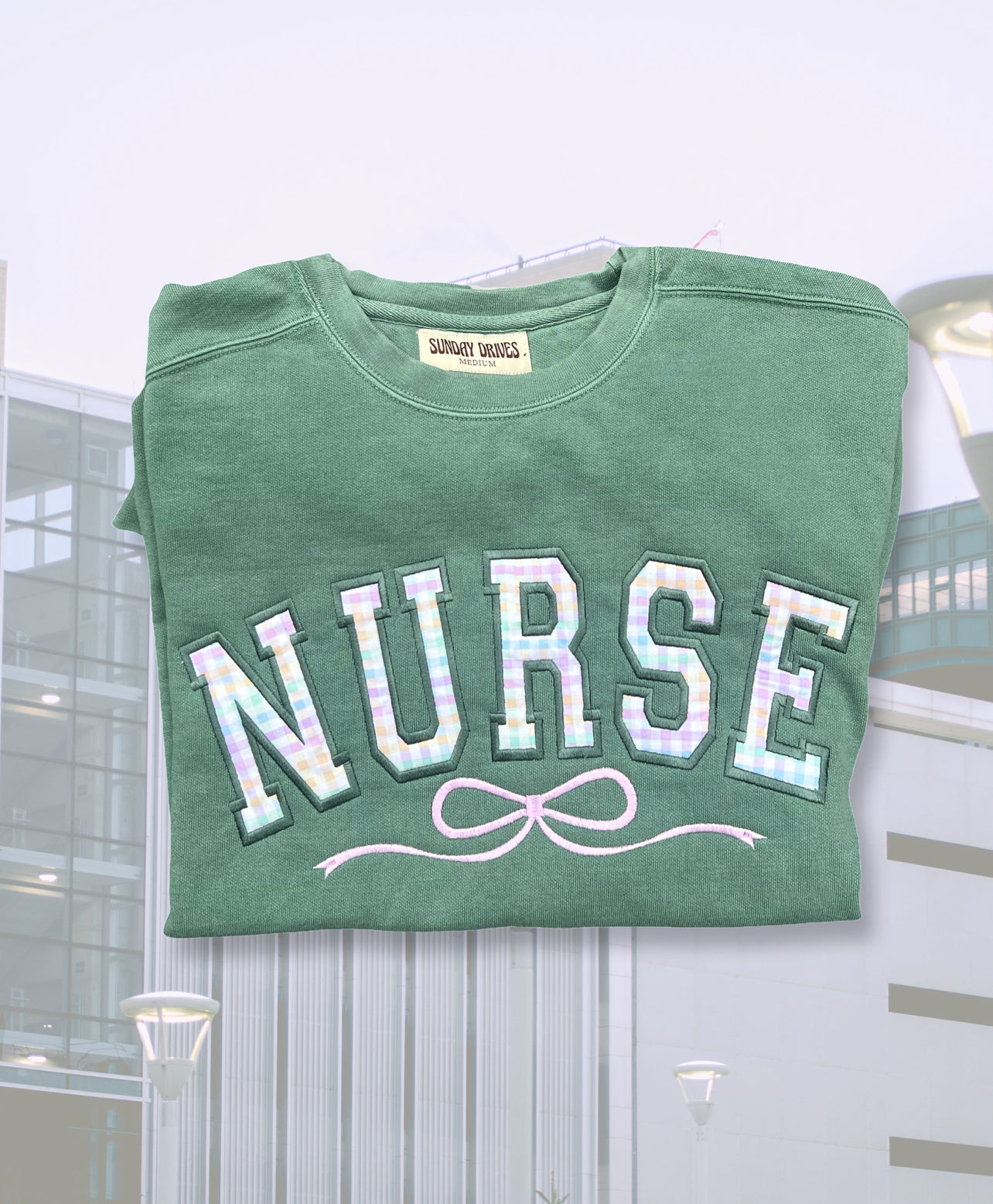 PRE ORDER NURSE GINGHAM APPLIQUE