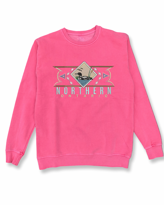 Northern Ontario Garment dyed pink Sweatshirt XL